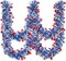 33FT 4th of July Tinsel Garland – Red, White & Blue Patriotic Foil with Stars for Party & Holiday Decor